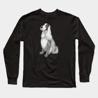 Blue Roan English Cocker Spaniel Dog Long Sleeve T-Shirt